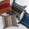 Tiwari Home 22" Black and Gray Woven Square Throw Pillow - Down Filler